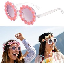 Pandoli Papatya Temalı Parti Gözlüğü Pembe Renk 1 Adet Hawaretro