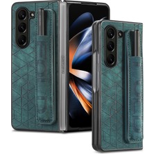 Telefon Kılıfı Samsung Galaxy Z Fold 3 Kalem Yuvalı Deri Telefon Kılıfı Kabuğu (Yurt Dışından)