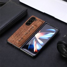 Telefon Kılıfı Samsung Galaxy Z Fold 3 Kalem Yuvalı Deri Telefon Kılıfı Kabuğu (Yurt Dışından)