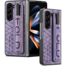 Telefon Kılıfı Samsung Galaxy Z Fold 3 Kalem Yuvalı Deri Telefon Kılıfı Kabuğu (Yurt Dışından)