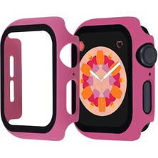 Heptek İletişim Apple Watch 2 3 4 5 6 7 8 Se Nike 38MM Kılıf Kasa ve Ekran Koruyucu 360 Tam Koruma Kapak (Gard 01)
