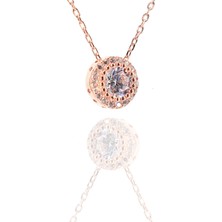 Neva Jewelry Yuvarlak Montürlü Tektaş Kolye