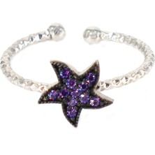 Neva Jewelry Mor Taşlı Deniz Yıldızı Yüzük