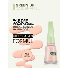 Green Up Vegan Formüllü Yoğun Renk Veren Parlak Oje (003 Purist Pink) 4251903324007