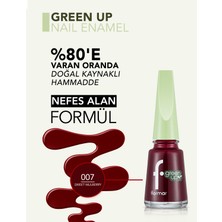 Green Up Vegan Formüllü Yoğun Renk Veren Parlak Oje (007 Sweet Mulberry) 4251903324045