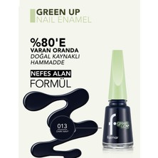 Green Up Vegan Formüllü Yoğun Renk Veren Parlak Oje (013 Dark Navy) 4251903324106