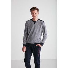 U.S. Polo Assn.   Erkek Lacivert Yuvarlak Yaka Pijama Takımı  18720
