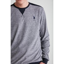 U.S. Polo Assn.   Erkek Lacivert Yuvarlak Yaka Pijama Takımı  18720