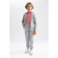 DeFacto Erkek Çocuk Gri Dokulu Jogger Okul Eşofman Alt R5970A623AU