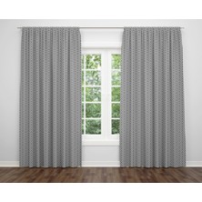 Alban Home Petek Temalı Dijital Baskı Çift Kanat Fon Perde 140X280