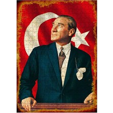 Bedeko Ahşap Mdf Puzzle Yapboz Mustafa Kemal Atatürk 500 Parça 50*70 cm