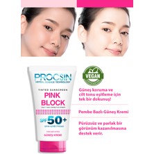 PROCSIN Pink Block Aydınlatıcı ve Ton Eşitleyici SPF50+ Güneş Kremi 50 ML