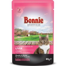 Bonnie Kuzu Etli & Ciğerli Pouch Yetişkin Kedi Maması 22 Adet