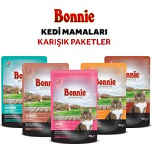 Bonnie Kuzu Etli & Ciğerli Pouch Yetişkin Kedi Maması 22 Adet