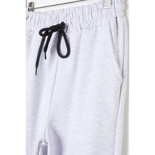 Cansın Mini Gri Bel ve Paça Lastikli Basic Erkek Çocuk Eşofman Altı 16256