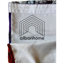 Alban Home Etnik Temalı Dijital Baskı Çift Kanat Fon Perde 140X260