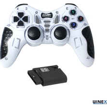 Winex 7in1 PC PS2 PS2 PS3 PC360  Tv Tvbox Androıd Cihazlar ile Uyumlu Kablosuz Gamepad Beyaz