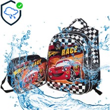 Masho Trend Race Car Sırt Çantası + Beslenme - Cars Ilkokul Çantası - Erkek Çanta Çocuk Çantası Okul Çantası