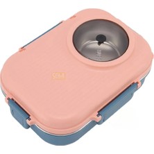 Vagonlife Bento 1100ML Lunchbox Yeni Koleksiyon Tek Katlı Çelik Sefer Tası Kaseli Yemek Kutusu