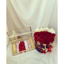 Zb Flowers İsteme çiçeği Silindir Kutuda Gül Kız İsteme Çiçeği söz Çiçeği nişan Çikolatası