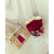Zb Flowers İsteme çiçeği Silindir Kutuda Gül Kız İsteme Çiçeği söz Çiçeği nişan Çikolatası