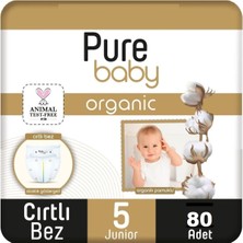 Pure Baby Organic Bebek Bezi 5 Numara Junior 11-20 kg 80 Adet