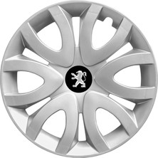 MYldrm Peugeot 307 15 Inç Jant Kapağı Amblemli Gri 4'lü Takım 139