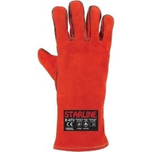 Starline E-072 Kırmızı Deri Kaynak Eldiven No:10 (3çift)