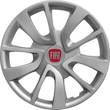 MYldrm Fiat Idea 15 Inç Jant Kapağı Amblemli Gri 4 Adet 1 Takım 101