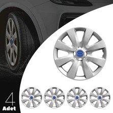 MYldrm Ford Focus 15 Inç Uyumlu Jant Kapağı Amblemli Gri 4'lü Takım 110