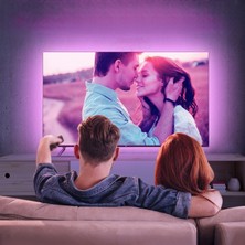 Shine In Home (58-65" TVLER) HDMI Bağlantılı Görüntü ve Ortam Sesi Ile Senkronize Tv  Arkası LED Işıklandırma Seti, HDMI Sync Box Set