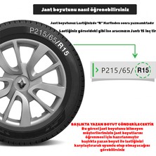 MYldrm Renault Megane 15 Inç Uyumlu Jant Kapağı Amblemli Gri 4'lü Takım 101