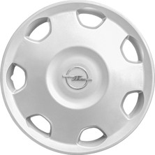 MYldrm Opel Corsa 13 Inç Uyumlu Jant Kapağı Amblemli Gri 4'lü Takım 157