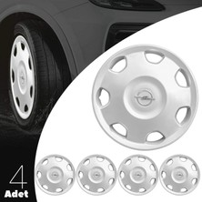 MYldrm Opel Corsa 13 Inç Uyumlu Jant Kapağı Amblemli Gri 4'lü Takım 157
