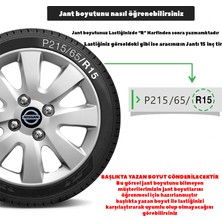 MYldrm Nissan Micra 15 Inç Uyumlu Jant Kapağı Amblemli Gri 4 Adet 1 Takım 127