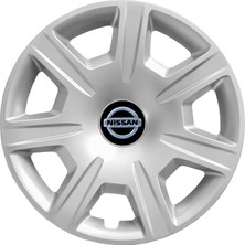 MYldrm Nissan Micra 15 Inç Uyumlu Jant Kapağı Amblemli Gri 4 Adet 1 Takım 142