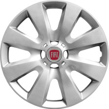MYldrm Fiat Linea 15 Inç Jant Kapağı Amblemli Gri 4'lü Set 110