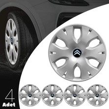 MYldrm Citroen Berlingo 15 Inç Uyumlu Jant Kapağı Amblemli Gri 4 Adet 1 Takım 141