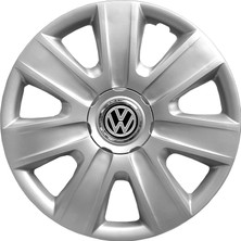 MYldrm Volkswagen Polo 14 Inç Uyumlu Jant Kapağı Amblemli Gri 4 Adet 1 Takım 108