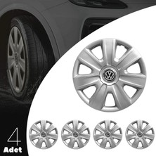 MYldrm Volkswagen Polo 14 Inç Uyumlu Jant Kapağı Amblemli Gri 4 Adet 1 Takım 108