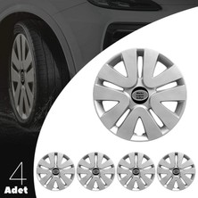 MYldrm Toyota 15 Inç Jant Kapağı Amblemli Gri 4'lü Set 106