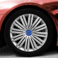 MYldrm Ford Escort 14 Inç Jant Kapağı Amblemli Gri 4'lü Set 125