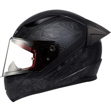 Ls2 Rapıd Crypt Mat Siyah Kask + Spoıler