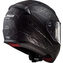Ls2 Rapid Crypt Mat Siyah Kask (Sarı + Beyaz Cam )