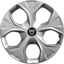 MYldrm Dacia Doker Stapway 15 Inç Jant Kapağı Amblemli Gri 4'lü Set 113