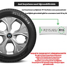 MYldrm Dacia Doker Stapway 15 Inç Jant Kapağı Amblemli Gri 4'lü Set 113