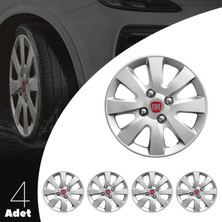 MYldrm Fiat Doblo 15 Inç Jant Kapağı Amblemli Gri 4'lü Set 127