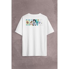 Kendim Seçtim Marvel Spiderman Hulk Deadpool Iron Man Sırt Ön Baskılı Oversize Tişört T-Shirt