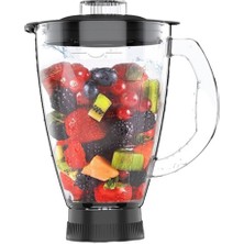 Yasomi Sm 1504BML Kırmızı LED Ekranlı Kıyma Çekme ve Hamur Makinesi Uyumlu Meyve Blender Sürahi