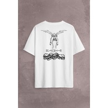 Kendim Seçtim Japon Death Note Black Air Hip Hop Sırt Ön Baskılı Oversize Tişört T-Shirt